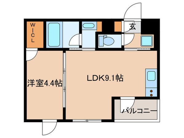 ラ・ペルラ市谷砂土原町の物件間取画像